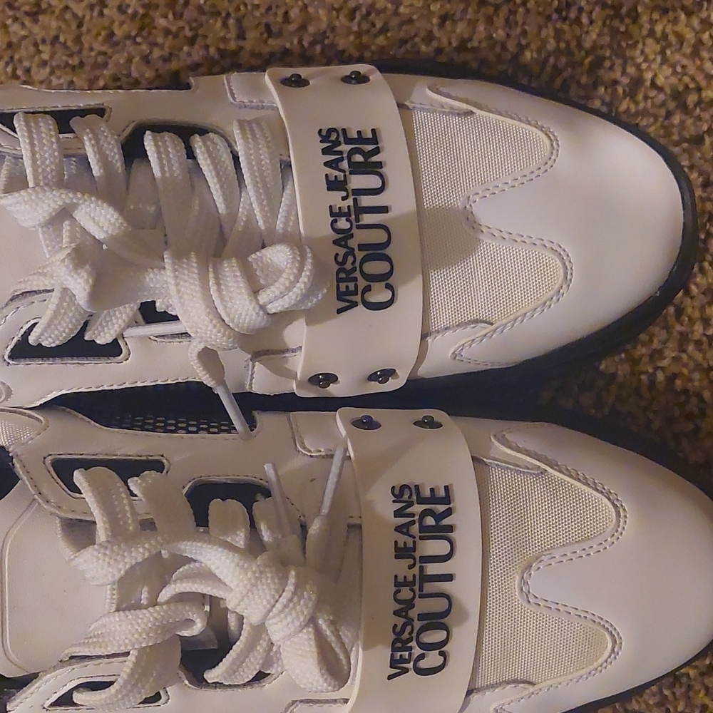 Versace Jeans Couture sneakers sz10 white/black lettering